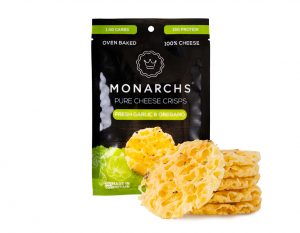 Monarchs Pure Cheese Crisps - Fresh Garlic & Oregano
