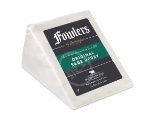 Hartington Fowlers Sage Derby Cheese Wedge