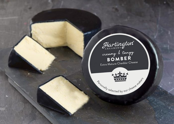 Hartingtion Bomber Cheese cut into