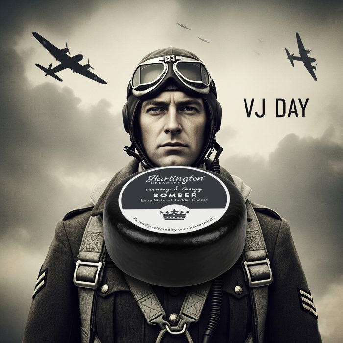 Hartington Bomber Cheese connection with VE and VJ Day