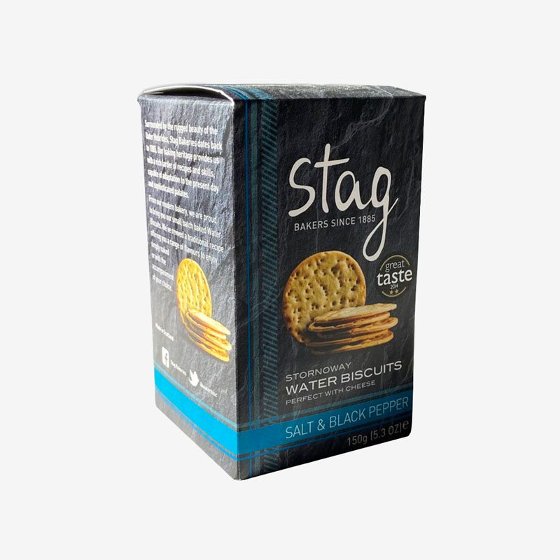 Stag salt and black pepper water biscuits