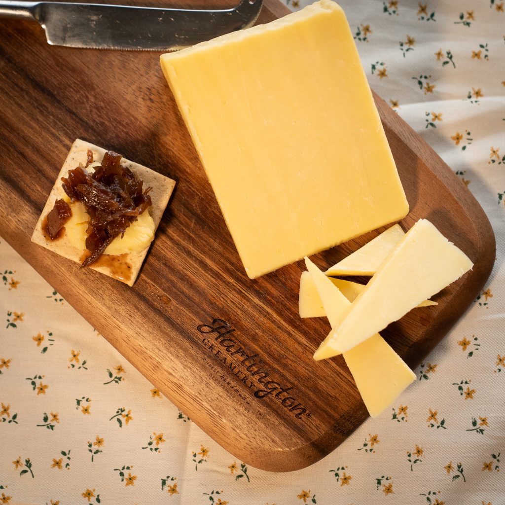 Wedge of the only Traditional Derby Cheese in Derbyshire