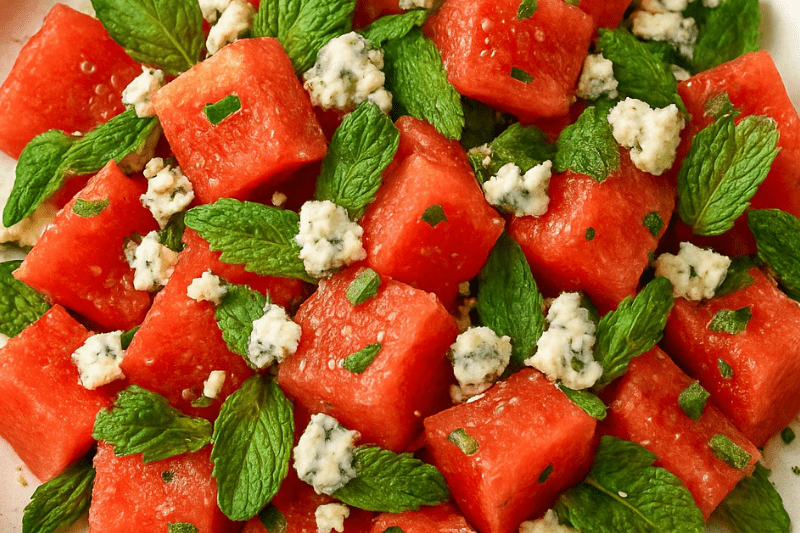 Watermelon, Skegness Blue Cheese & Mint Salad