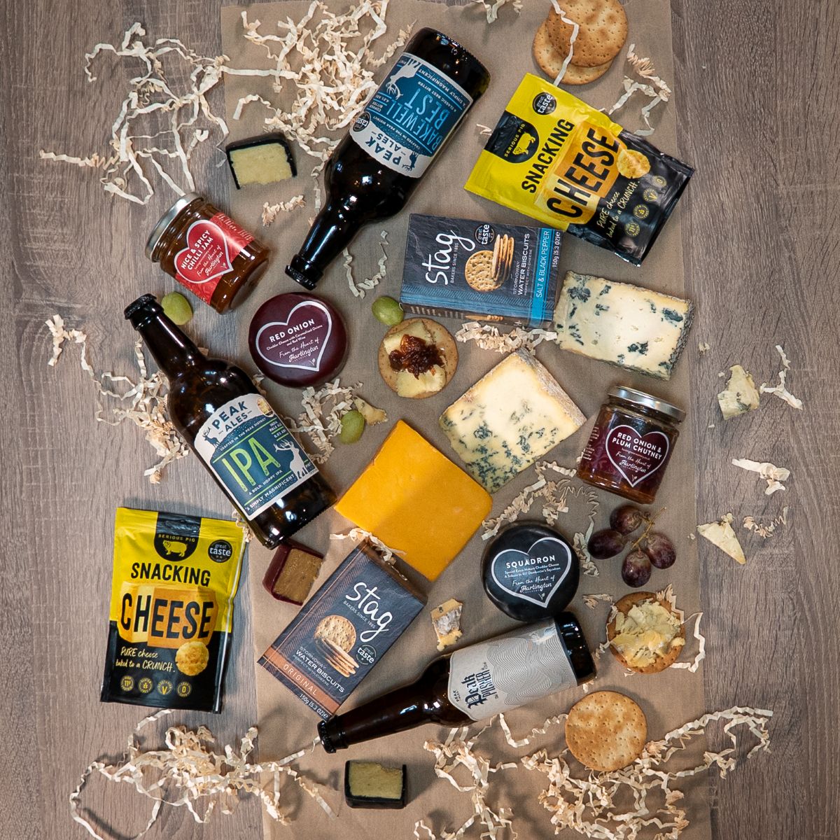 Father's Day Hamper - Peak District Father's Day Selection lay out